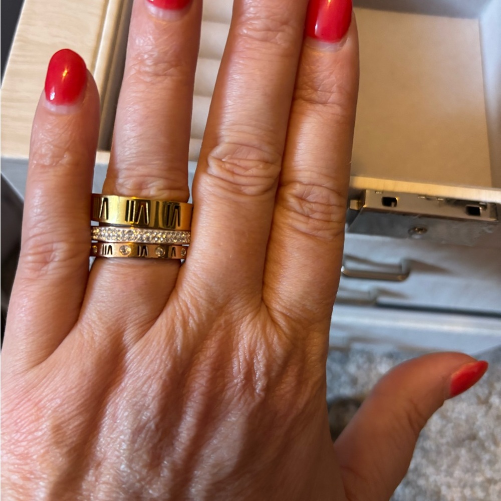 Gold and Silver Minimalist Band Rings